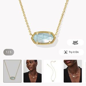 Kendra Scott  Elegant Gold and Blue Necklace